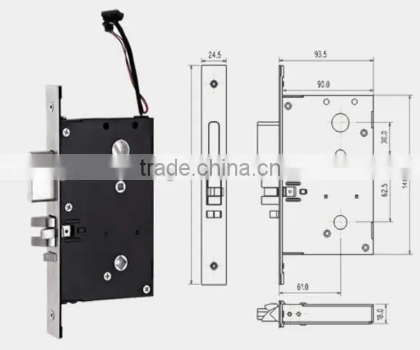 Q600 door lock biometric with RFID and Keypad