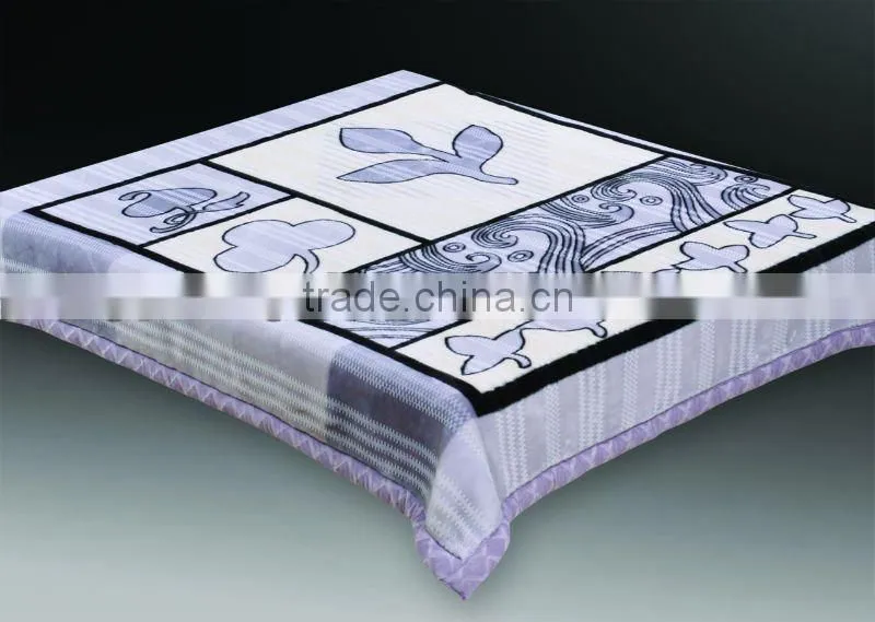 100% polyester super soft printed double mink blanket