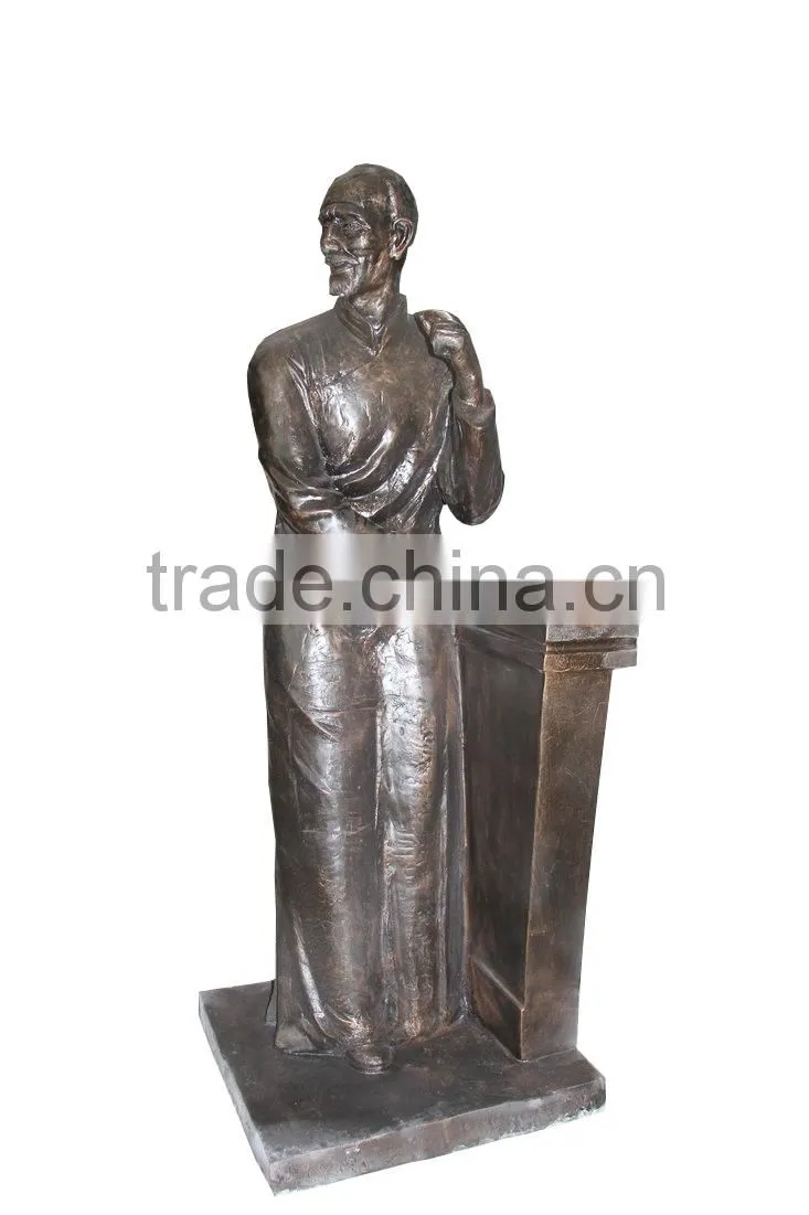 resin person statue to imitate the copper color