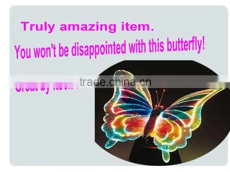 Animal Style Color Changing LED Fiber Optic Butterfly Light
