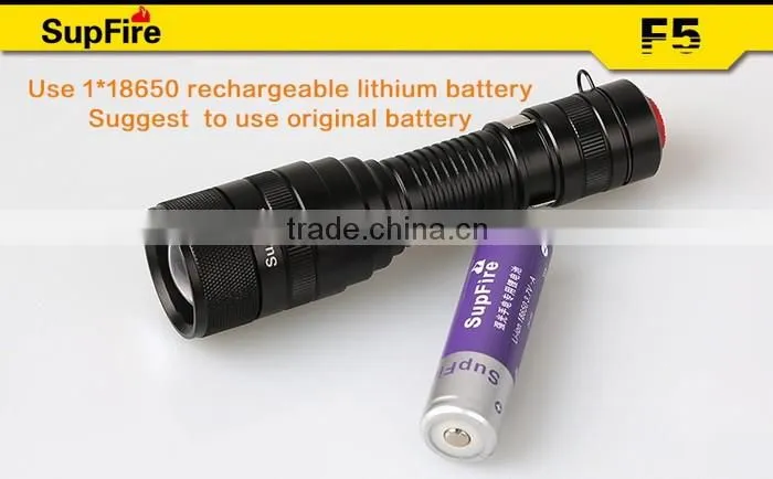 Hot seller SupFire F5 mini portable LED flashlight torch with clip