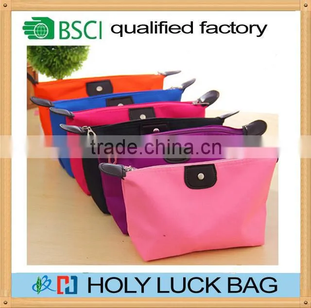 High quality waterproof make up bag with zipper cosmetic bag