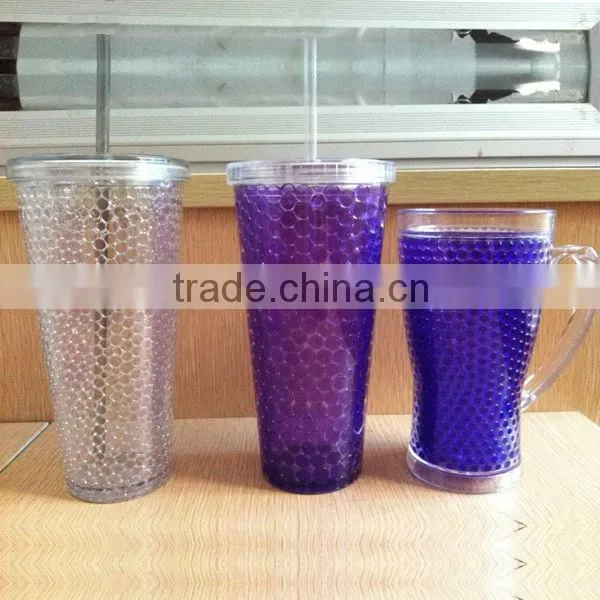 BPA free 600ml/20oz ice tumbler with straw