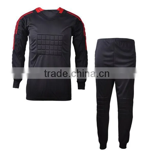 profession soccer goalkeeper uniform with protective padding