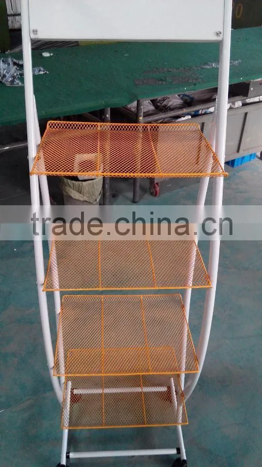 orange color Shampoo display shelf