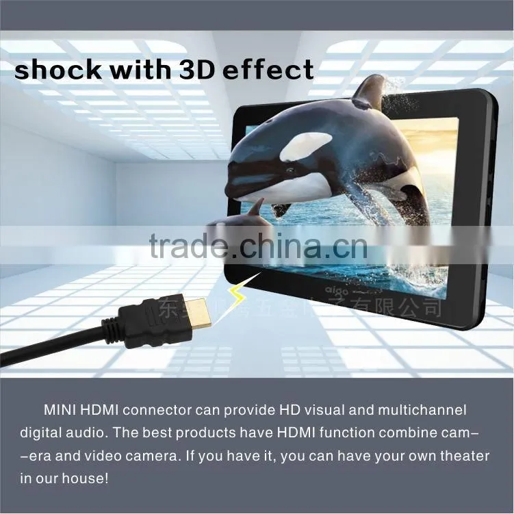 1.4V 1.5M portable dvd player hdmi input