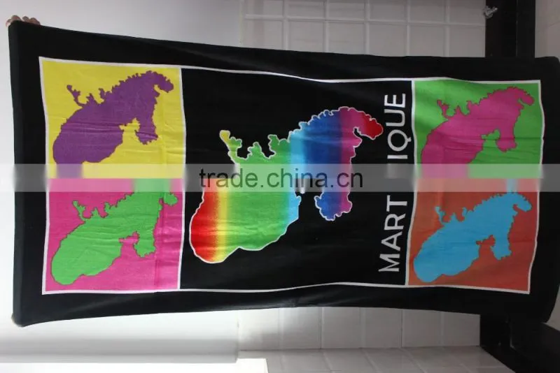 hot sell luxury promotional cotton Latin America print beach towels 76 x 152cm
