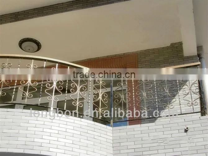 hot galvanized simple wrought iron balcony fence