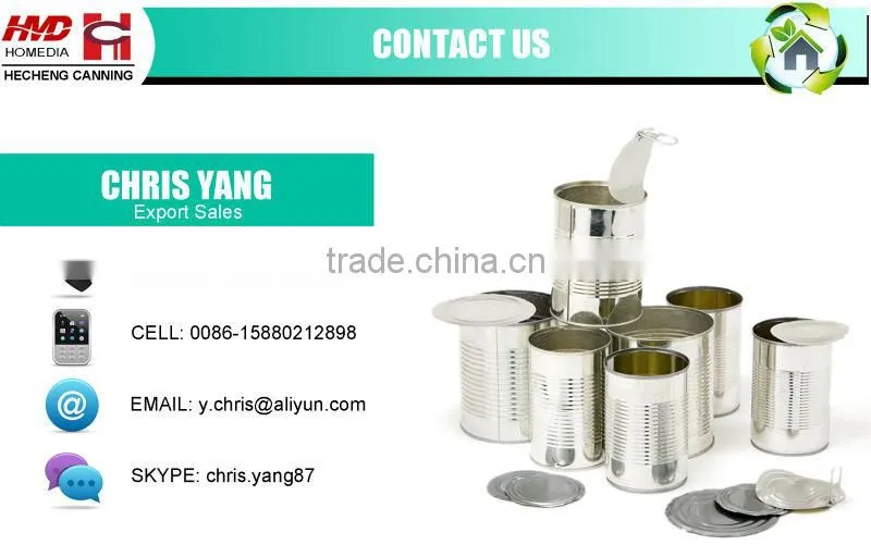 125g 311# square tin food can for canned sardine packing