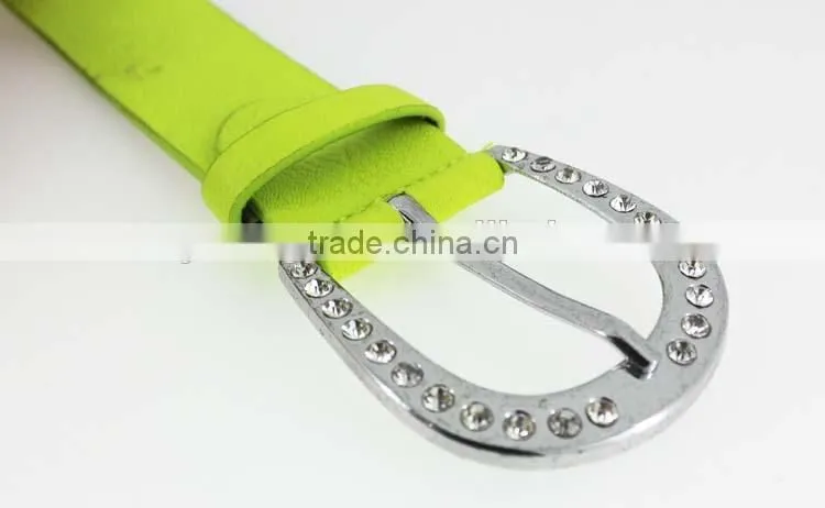 Women'sfashion women jeans rhinestone belt with shiny silver rhinestone buckles in yiwu
