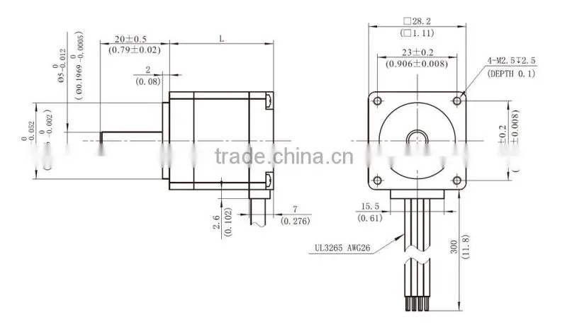 NEMA11 Hybrid Stepping Motor 28mm
