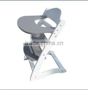 Wooden baby high chair