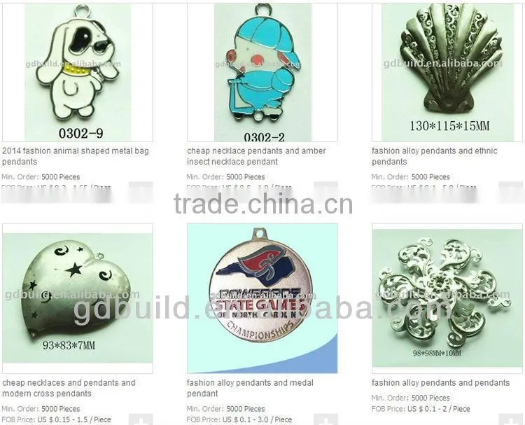 Crown shaped pendant metal pendant