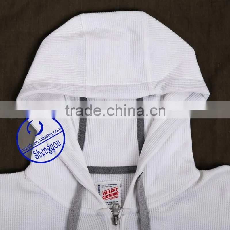 Custom long sleeve walf checks zip up men' shoodies & sweatshirts wholesale china