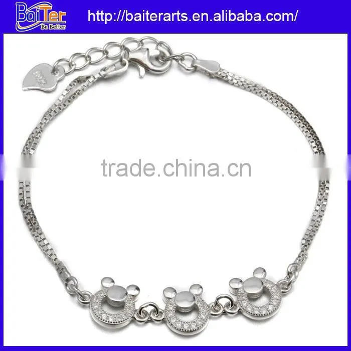 New Color Cubic Zircon Bracelet 925 Sterling Silver Diamond Tennis Bracelet