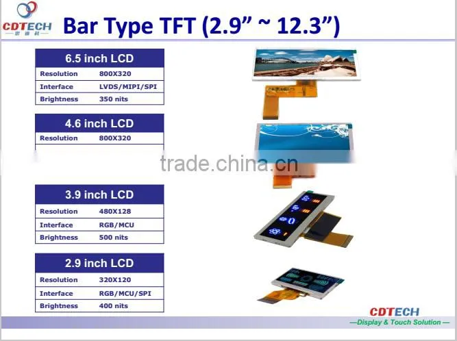 Bar Type TFT LCD Professional 8.8" inch Full Color TFT LCD Display Modules with MIPI interface