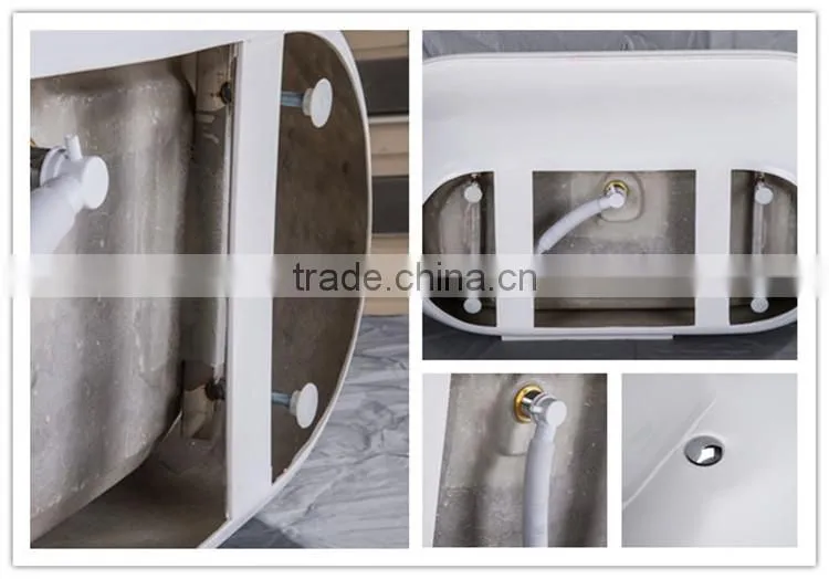 SUNZOOM plastic anti slip bathtub,custom size bathtub,free standing bath tubs