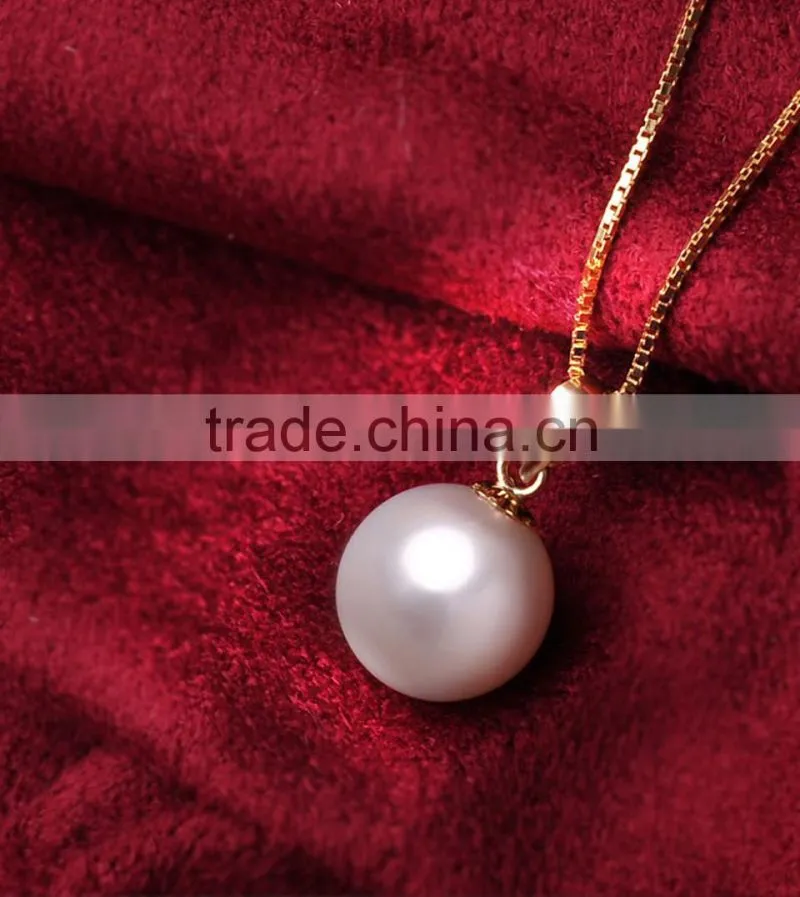 white color fresh water 9-10mm necklaces pendants simple designs for wholesale
