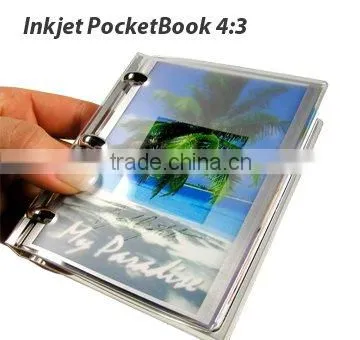 Festival Gift:Mini-color portable inkjet DIY pocket photo memory album 4:3 (self-adhesive sheets,PVC cover; DIY Album&Calendar)