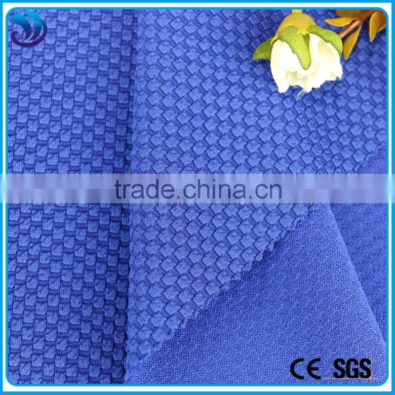 solid dyed jacquard 95% polyester 5% spandex fabric for garment