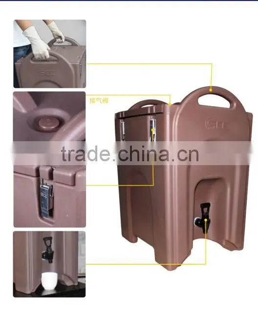 Double-layer rotomold plastic beverage barrel for Hot or Cold drinks in hotels