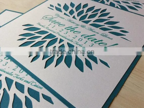 Laser cutting Save the Date - Flower Save The Date for wedding invitation