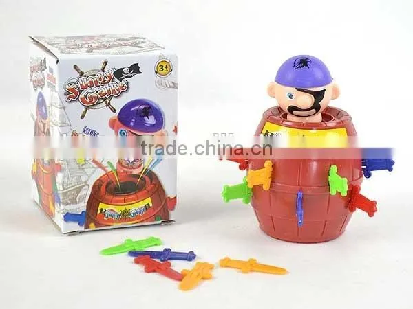 Plastic pirate bucket funny lucky crazy toy catch ball game