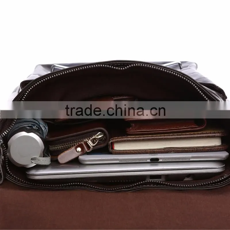 100% genuine cowhide leather men leather bag