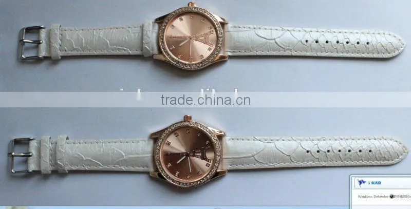 Newest lady pu leather quartz watch price