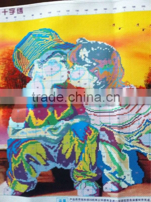 3D 5D newest cross stitch set for DIY Home decoration WITH AIDA FABRIC AND COTTON THREAD