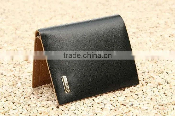 fashional men's genuine leather wallet/leather passport holder/men's genuine leather wallet with multifunctional pocket