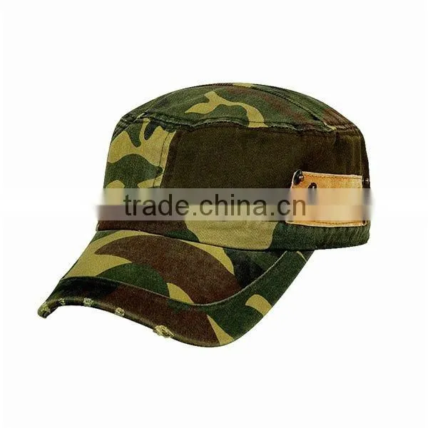 fashion cotton embroidery camouflage military cap,army cap and hat