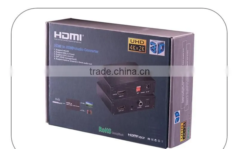Premium Quality 1080P HDMI To HDMI + Audio (SPDIF + RCA Stereo) Audio Extractor Converter