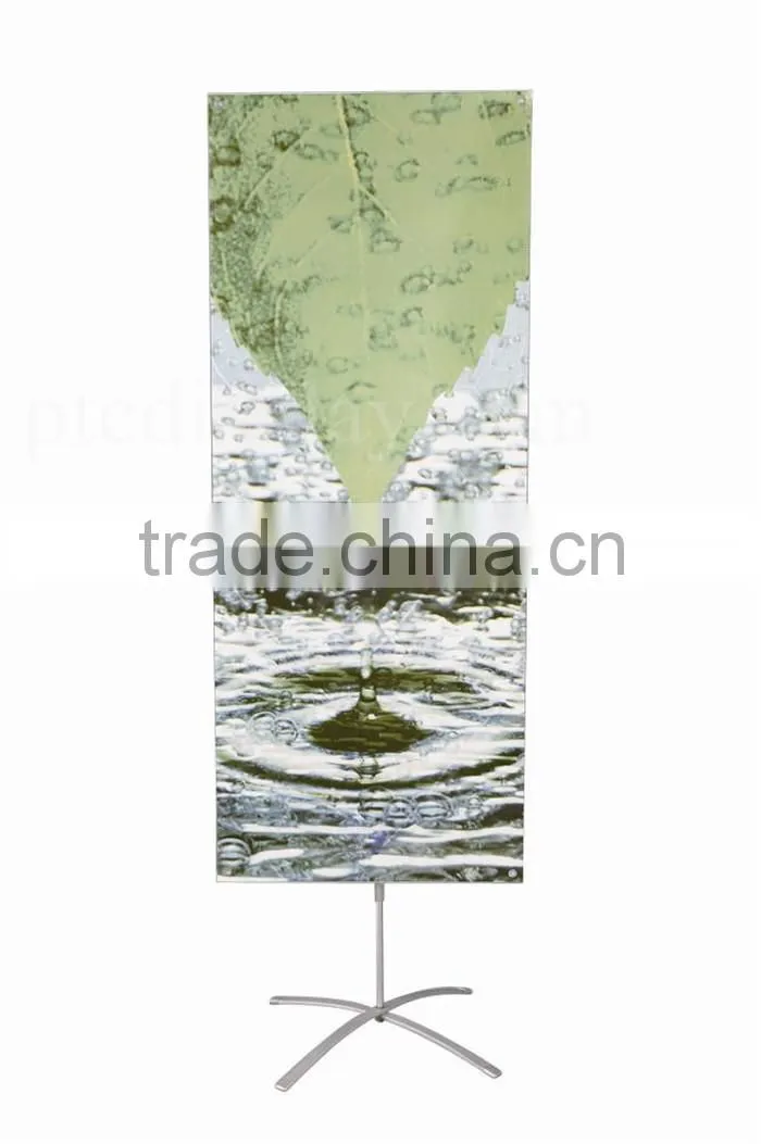 Cross base aluminum wall picture display shelf