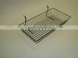 Supermarket hanging slatwall wire basket