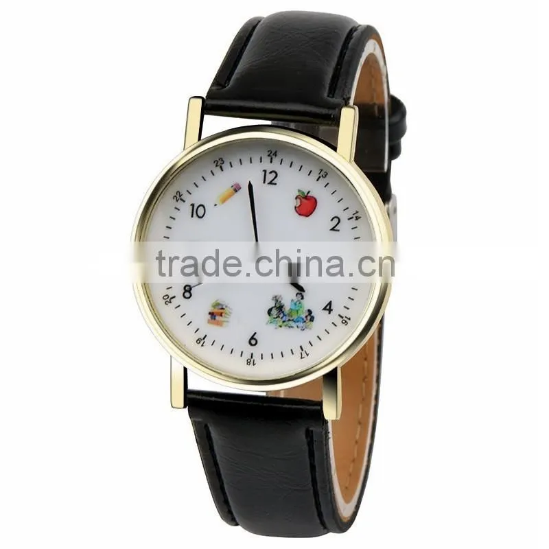 WJ-5396 personality student stylish charming fancy quartz best selling leather girls watch