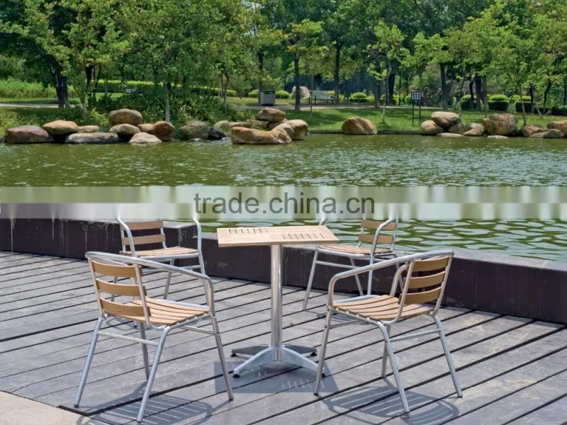 Cheap table chairs aluminum outdoor dinning restaurant set YC002 YT2