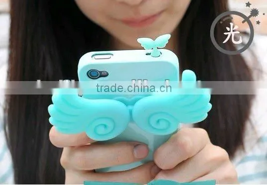 Silicone Dustproof 3D Angel Wings Headphone dust plug