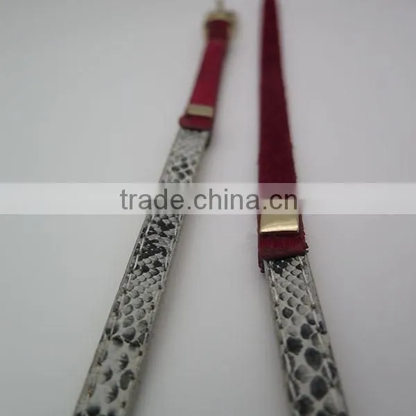 Fashion skinny belt with horsehair for women