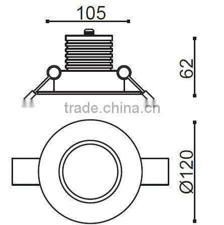LY8008-1 Anodised aluminum body decorative ceiling light plate