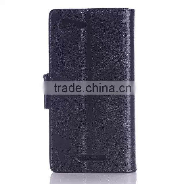 Crazy horse shell covers for Sony Xperia E3