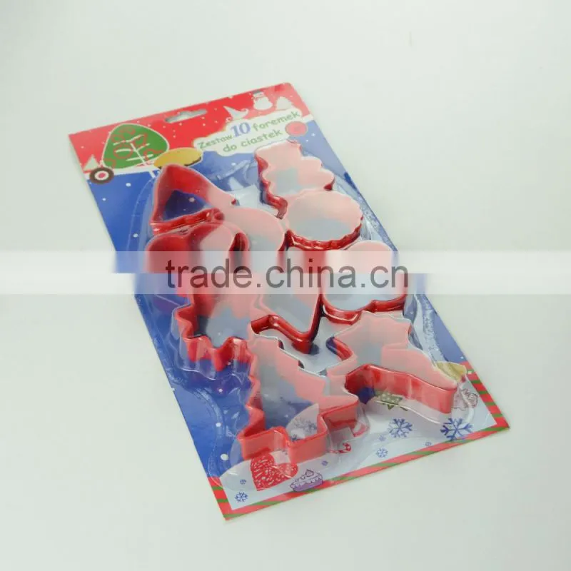 9 pcs plastic cookie cutter with different shapes