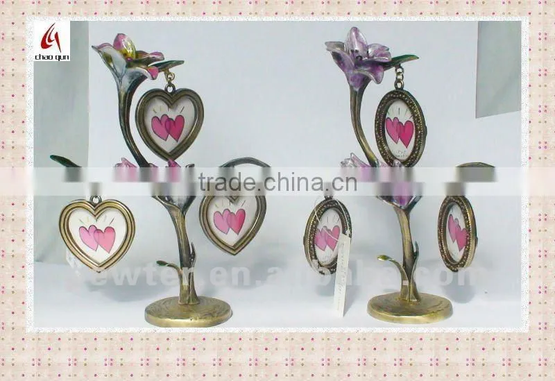 Colorful Flower Photo Frame With Heart-Shaped