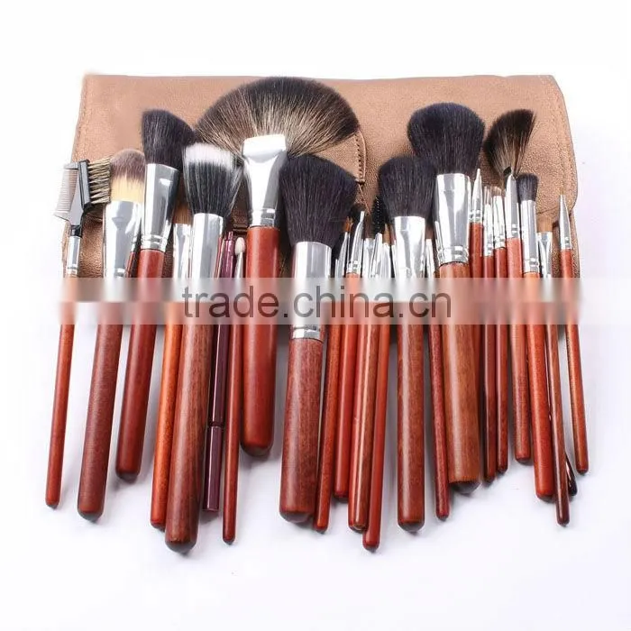 25pcs Top Quality Natural Wooden Handle Cosmetic Brush