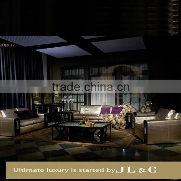 JS17 Living Room Furniture Sectional Sofa Top Layer Leather Sofa From JL&C Luxury Home Furniture New Sofa Designs