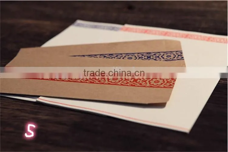 Chinese Style 120g Kraft Paper Envelopes 110*220mm