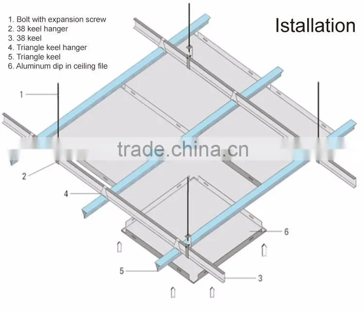 New aluminum metal ceiling roof tile (clip in, lay in, stirp,baffle,grid,curtain wall