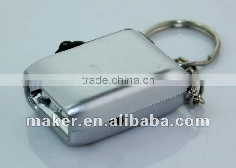 2 LED Mini Keychain Dynamo Flashlight