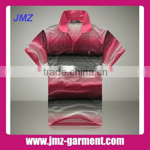 Mens yarn dyed stripe polo shirt