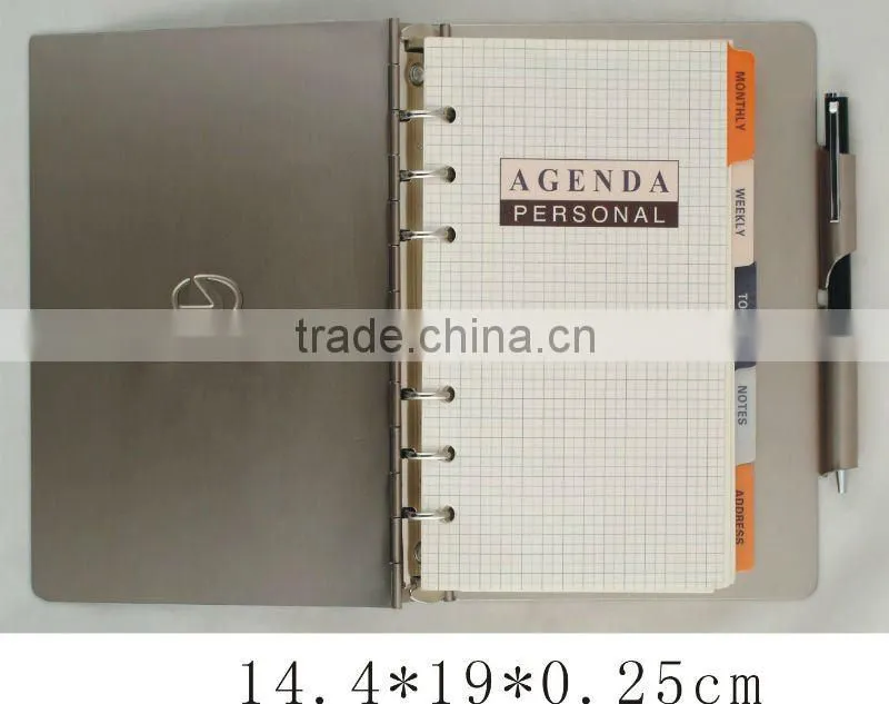 Promotional pocket aluminium notepad with pen